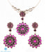 Natural gemstone jewellery set featuring elegant red zircon