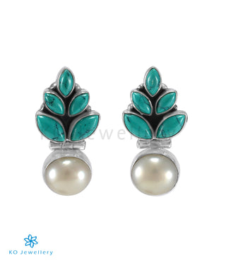 The Mridula Silver Gemstone Earrings (Turquoise)