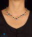 Handcrafted silver necklace with multicoloured gemstones online