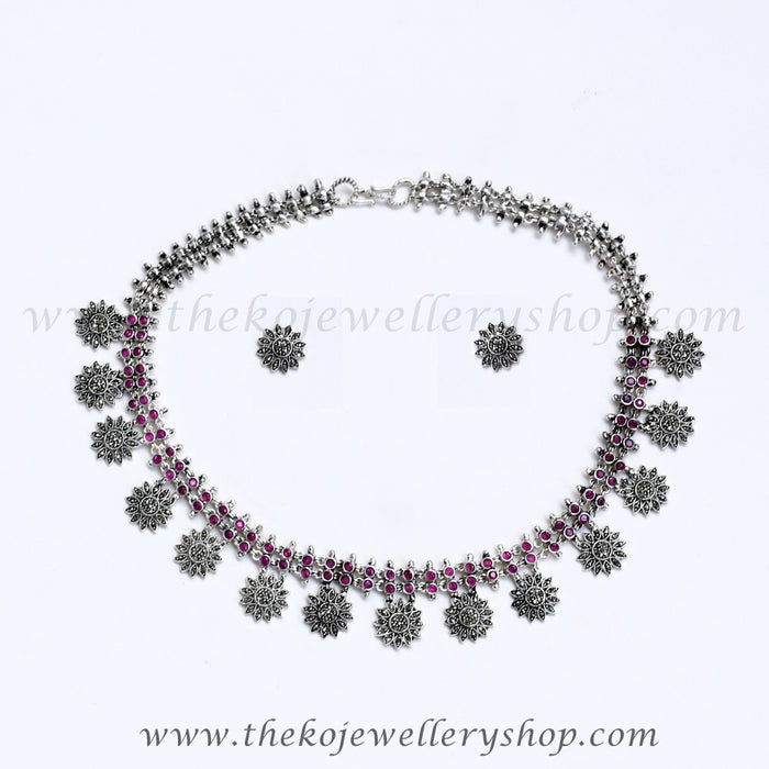 The Deepal Silver Marcasite Necklace Set