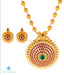 Ornately patterned handcrafted temple jewellery set