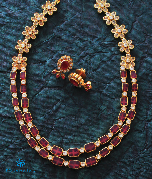 The Yamini Silver Necklace (Red)
