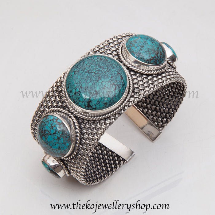 The Puskara Silver Turquoise Cuff/Bracelet