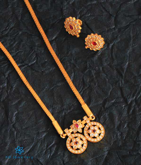 The Saptapadi Silver Necklace (Red)