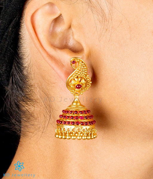 Purchase temple jewellery earrings gold dipped to perfection