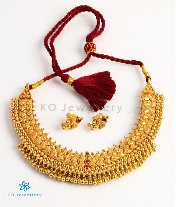 The Mandhitha Silver Gejje Necklace Set