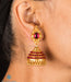 Gold-dipped temple jewellery jhumkas online shopping India