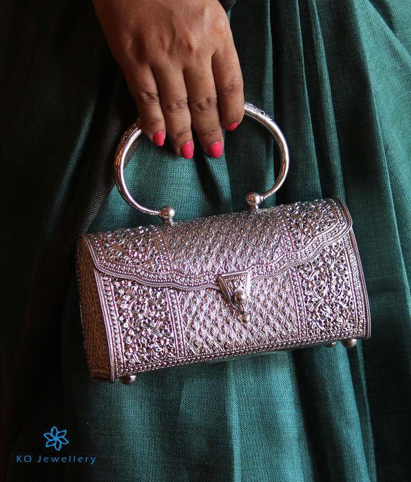 Buy your Bag-spring silver bag/purse frame large + 2 rings, 20,5 cm total  length (ea) online
