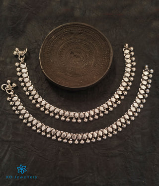 The Abhata Silver Bridal Anklets