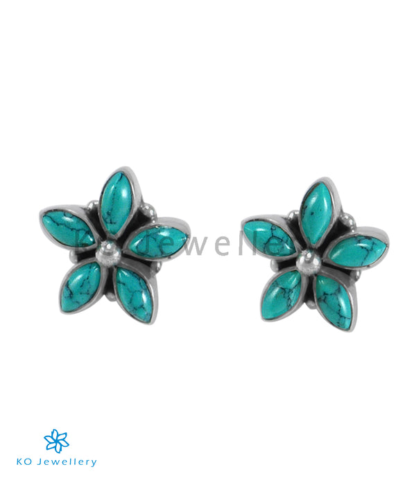 The Amita Silver Gemstone Ear-stud (Turquoise)