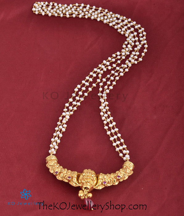 The Kanthirava Silver Pearl Necklace