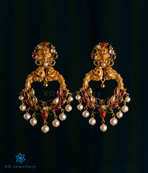 The Atyuha Silver Navratna Earrings