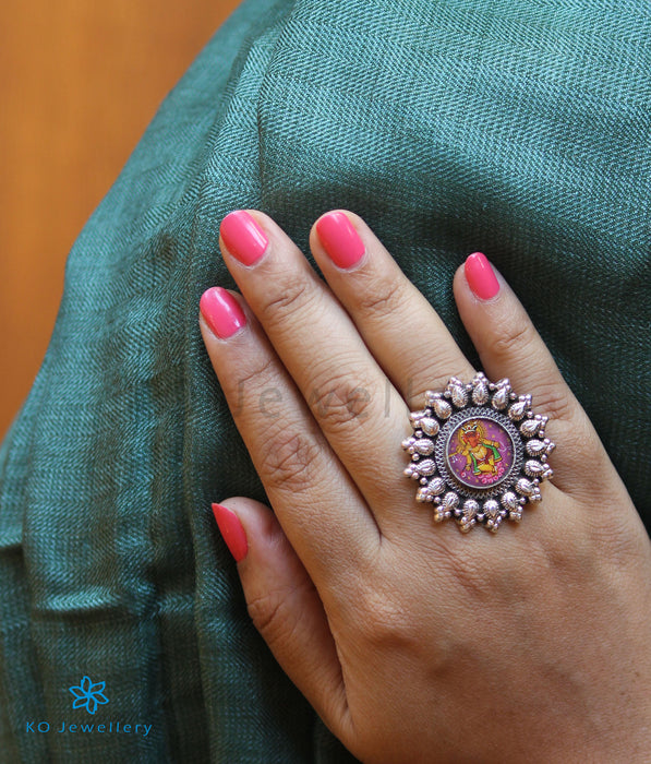 The Eshan Silver Ganesha Finger Ring