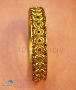 The Varadha Silver Navratna Bangle (Size 2.2/2.4/2.8)