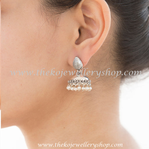 Shop online for women’s silver  jhumka jewellery
