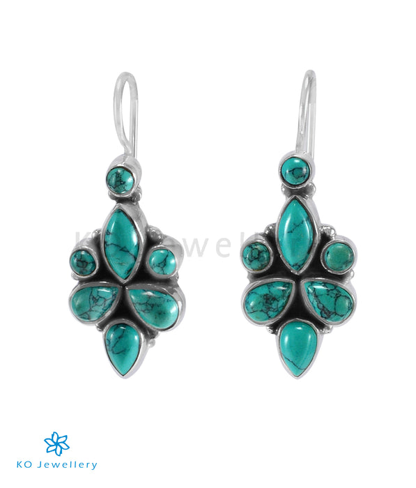 The Ragini Silver Gemstone Earrings (Turquoise)