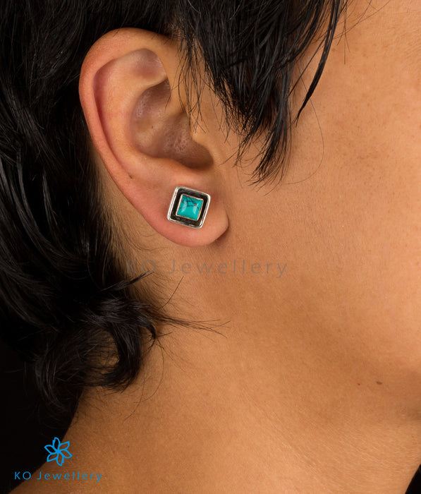 Semi-precious white zircon earrings online shopping India