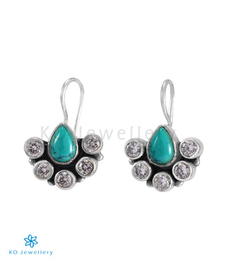 The Purvika Silver Gemstone Earrings (Turquoise)