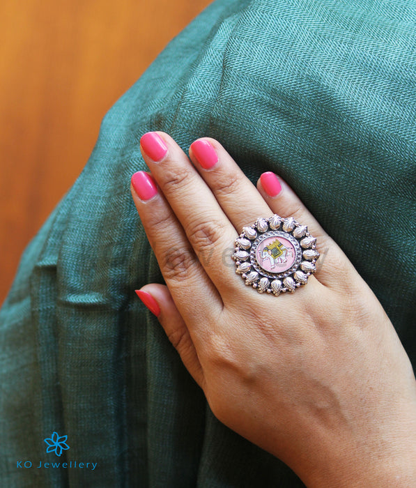 The Gajendra Silver Finger Ring