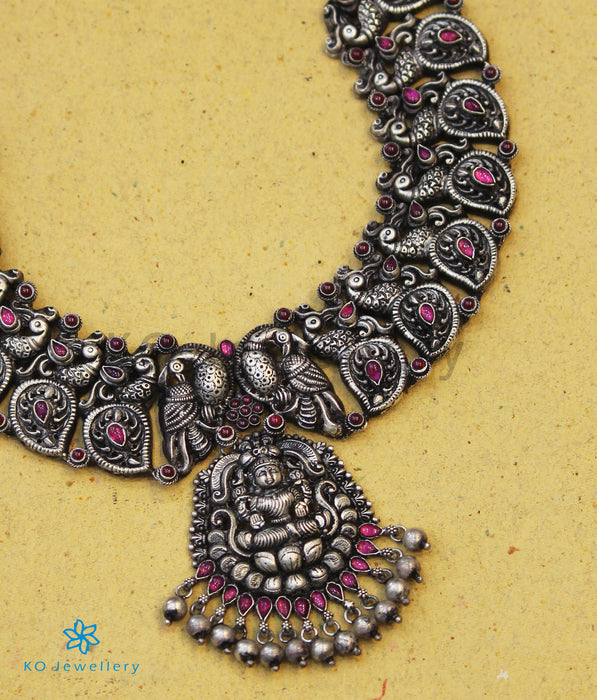 The Padma Antique Silver Lakshmi Necklace
