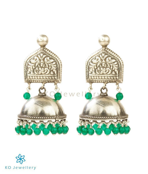 92.5 sterling silver ethnic temple earrings 