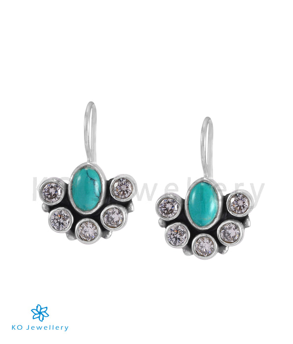 The Pranjal Silver Gemstone Earrings (Turquoise)