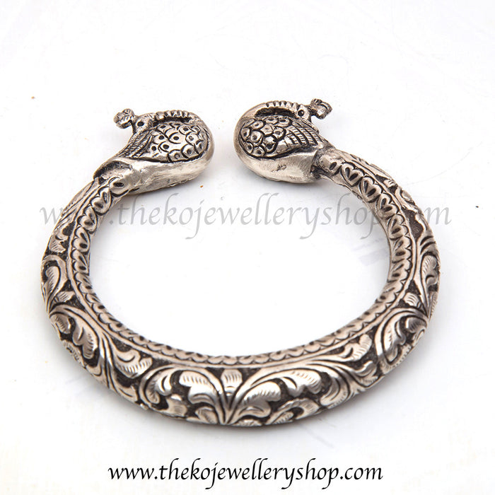 Buy online hand crafted silver bracelet for women 