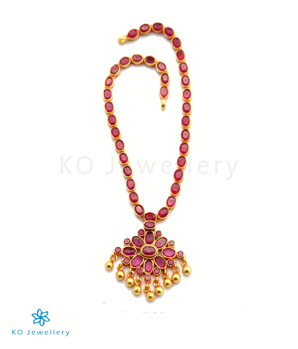 The Rohita Silver Kempu Necklace
