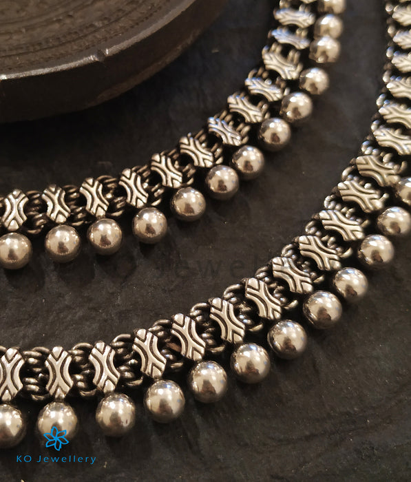 The Kriti  Silver Bridal Anklets