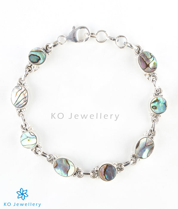Silver and abalone bracelet online shopping India