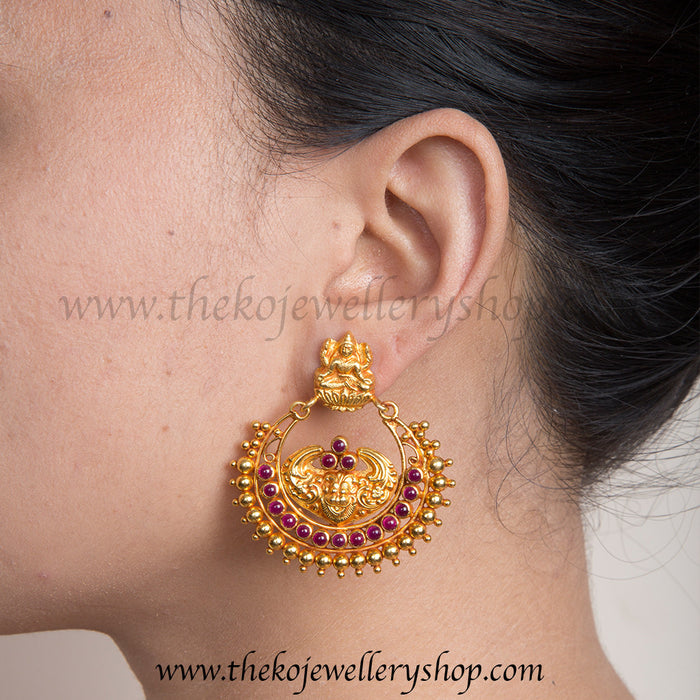 Elegant silver gold dipped chand bali style earrings buy online 