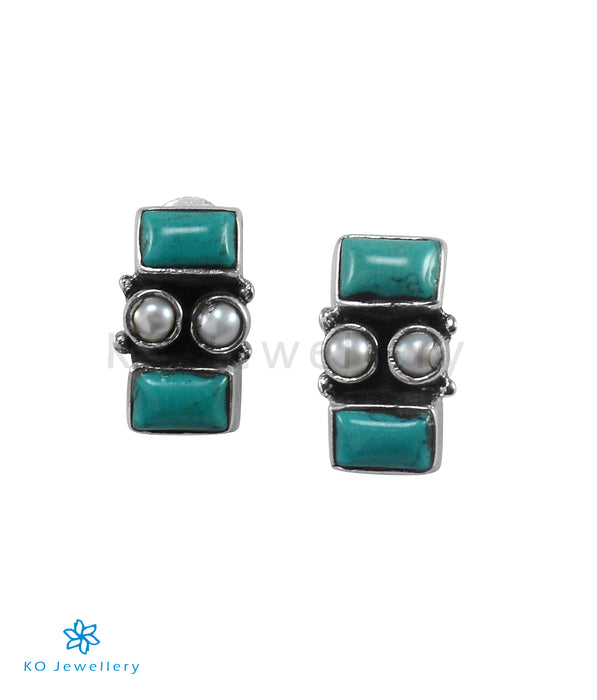 The Marva Silver Gemstone Earrings (Turquoise)