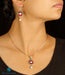 Pearl, coral and turquoise pendant set online shopping India