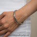 Buy online hand crafted silver two line bracelet for women