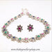 colourful elegant floral necklace sterling silver necklace