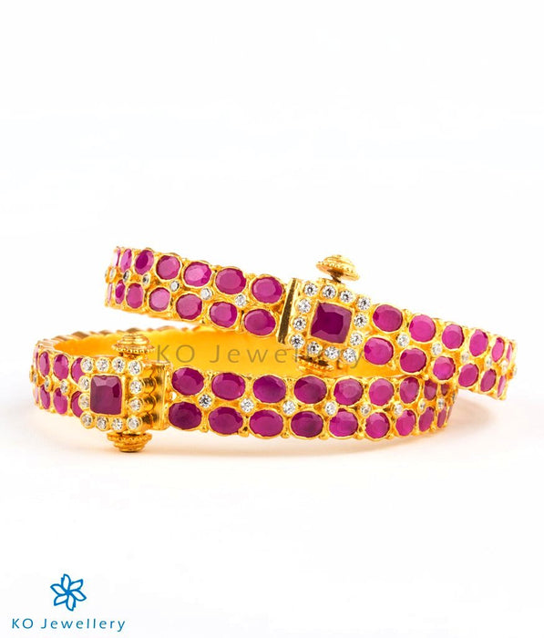 Traditional gold plated silver bangles online shopping India