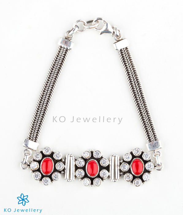 Bright coral stone bracelet fine gemstone jewellery design ideas online