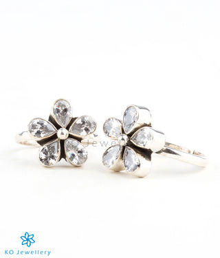 Floral toe-ring handmade gemstone jewellery online shopping India