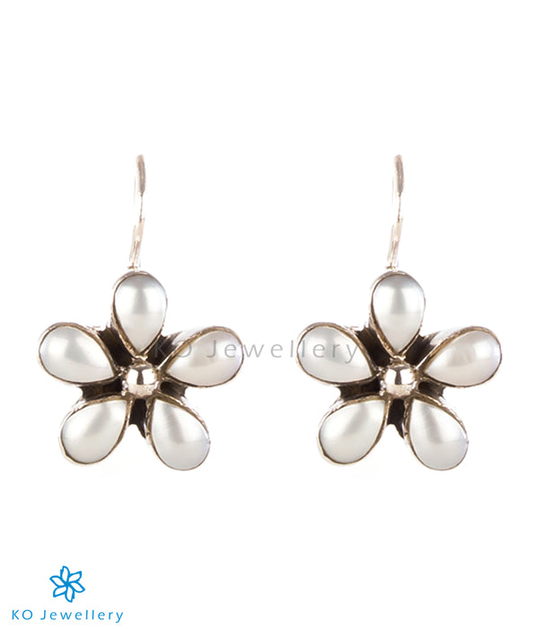 The Arpita Silver Gemstone Earrings-Pearl