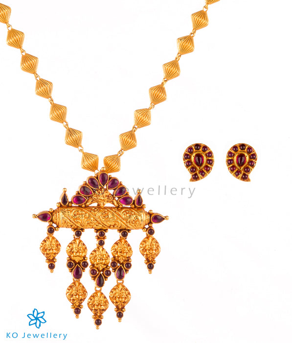 Handmade gold plated silver temple jewellery
