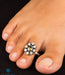 Flexible toe-ring fine gemstone jewellery handmade in India