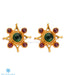 Gold plated office wear earrings with kempu stones 