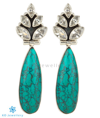 The Ujjvala Silver Gemstone Earrings(Turquoise)