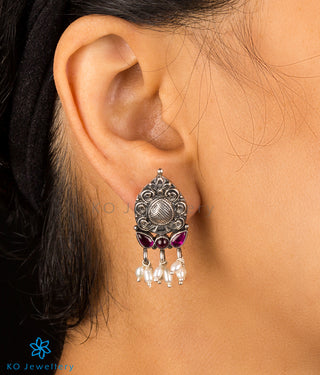 The Parijata Silver Earrings