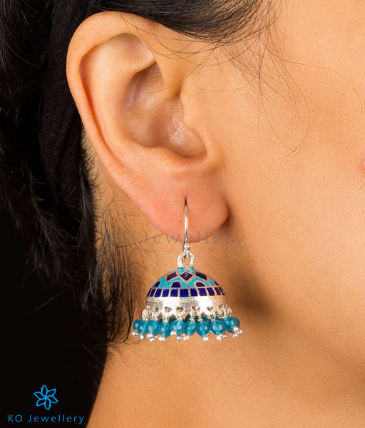 Exclusive meena work jhumka earrings online