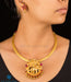 Gold plated silver temple jewellery set designs