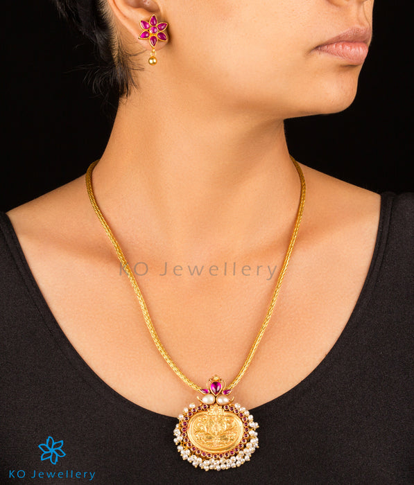 Gold plated peacock necklace with guarantee