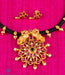 Peacock flanked temple jewellery necklace with earrings