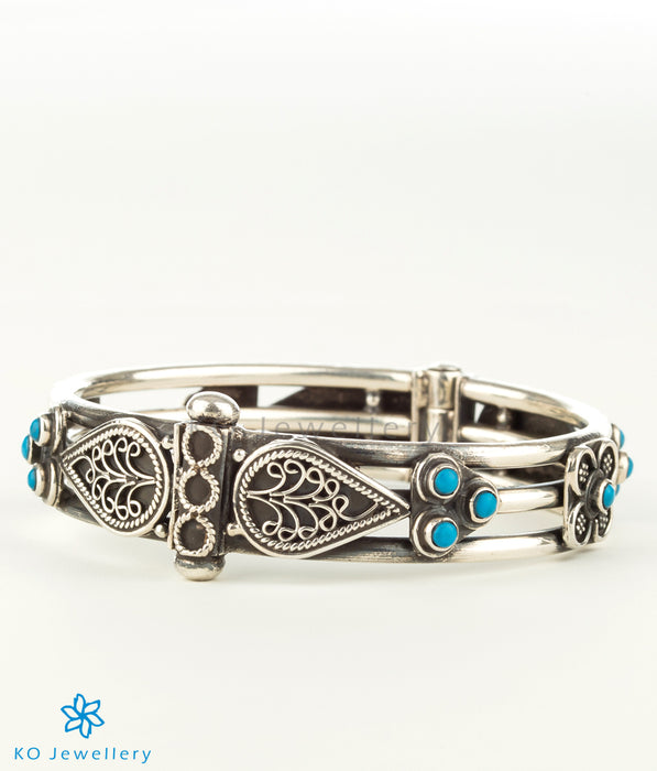 The Sarisha Silver Bracelet (Blue/Size 2.5)
