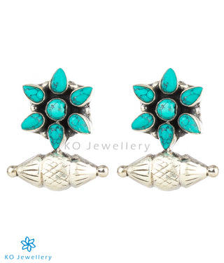 The Taraash Silver Gemstone Earrings (Turquoise)